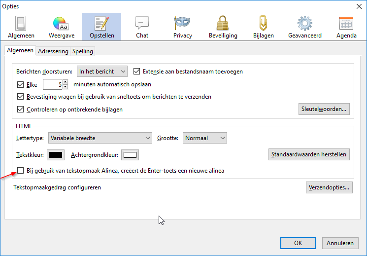 regelafstand in Thunderbird Computer Idee Forum