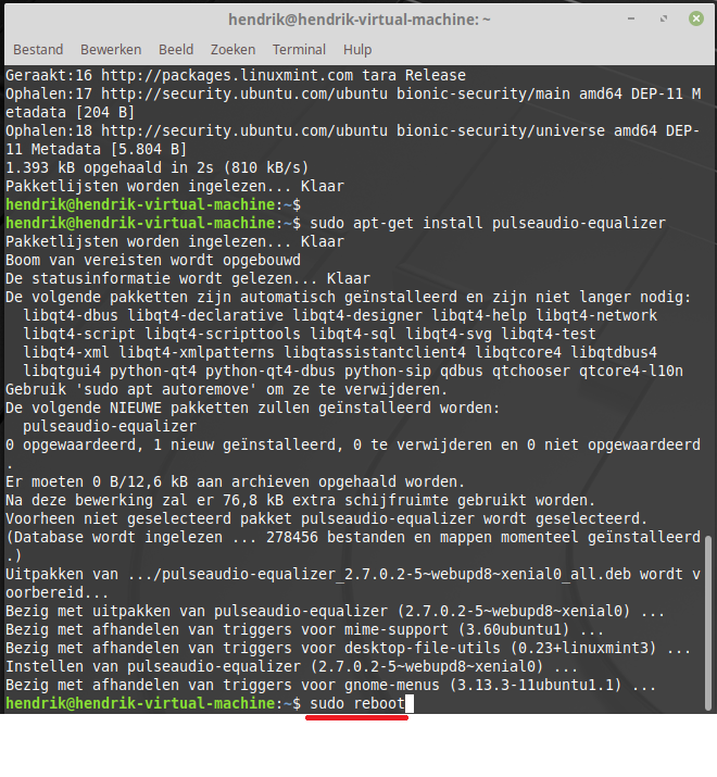 Installatie en het gebruik van PulseAudio Equalizer in Ubuntu of Linux