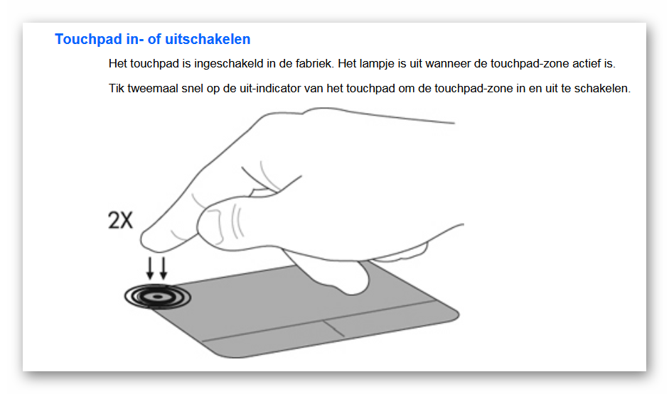 Touchpad uitzetten Nationaal Computer Forum