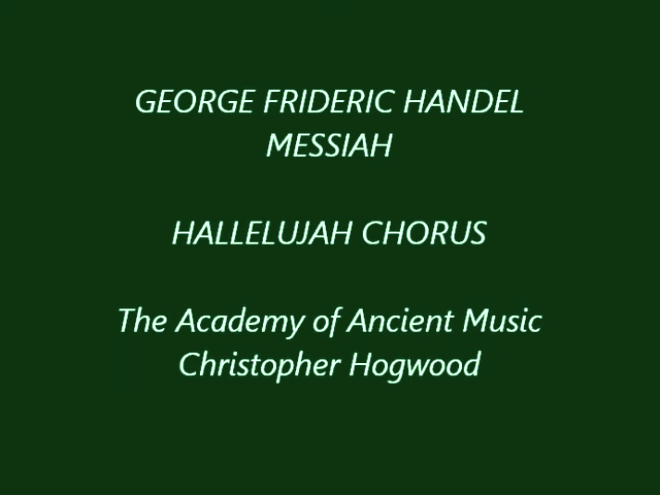 HANDEL MESSIAH Halleluja Chorus CHRISTOPHER HOGWOOD Westminster Abbey 1982